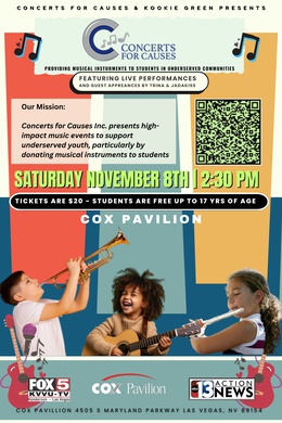 Concerts For Causes November 8th Cox Pavilion