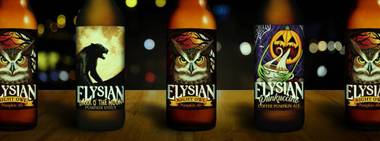 Elysian’s special offerings include the Night Owl ale, made with seven pounds of pumpkin per barrel.