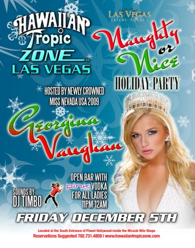 Naughty or Nice holiday party at Hawaiian Tropic Zone