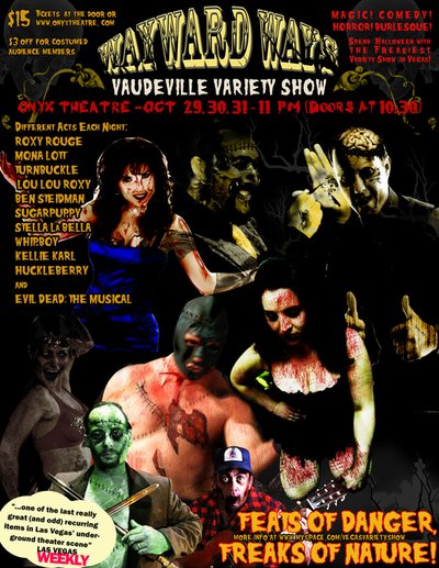 Halloween at the Wayward Ways Variety Show at the Onyx Theatre