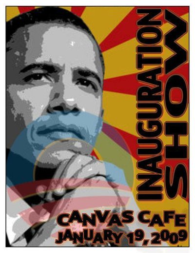 Pre-Inauguration Day party at the Canvas Cafe
