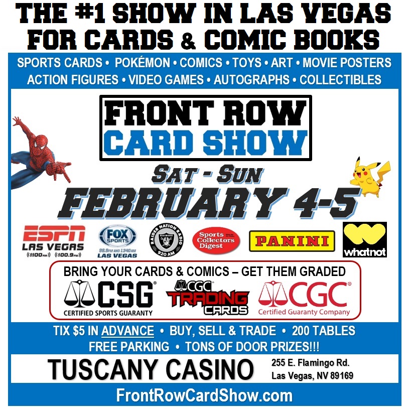 Events Calendar Front Row Card Show Las Vegas Sports Cards, Pokemon