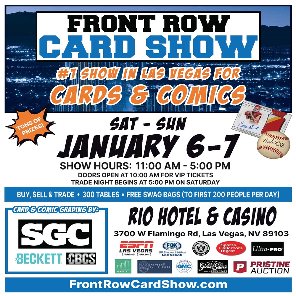 Events Calendar Front Row Card Show Las Vegas Sports Cards, Pokemon