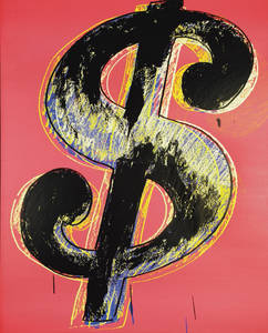 Andy Warhol
$, 1981
Synthetic polymer paint and silkscreen ink on canvas
90 x 70 inches 
Collection Frank III and Jill Fertitta
&#169;  2008 Andy Warhol Foundation for the Visual Arts/ARS, New York 