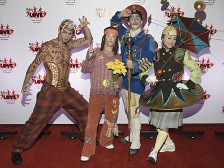 Members of the Love cast, promoting red-carpet interplay.