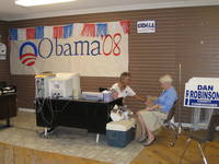 Volunteers do the good work at the Mesa County Democratic Headquarters.