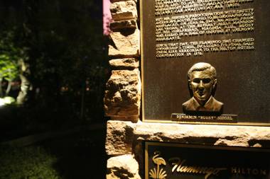 This monument dedicated to Bugsy Siegel, in the Flamingo Hotel gardens, is the only monument in the world honoring a mobster and a murderer.