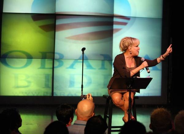 Bette Midler attends an October 2008 fundraiser for Barack Obama at Krave.
