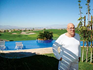 Tony Curtis in his Henderson back yard.