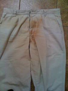 The infamous befouled pants.
