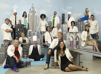 Aw, look - it's the cast of <em>Top Chef Season 5</em> in miniature New York. 