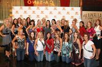 The competitors for Miss Nevada Teen 2009 pose at Hawaiian Tropic Zone on November 14. 
