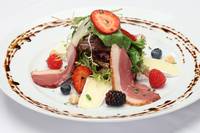 Roasted duck and berry salad by Rosemary's.