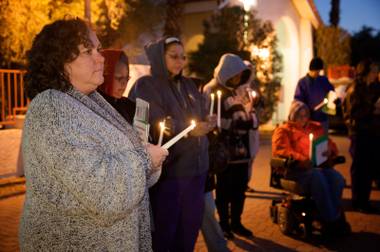 Homeless Memorial Candlelight Vigil at Christ the King Catholic Church.