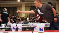 The smell of Pabst Blue Ribbon filled the air the past two days at the Flamingo as mostly college-age competitors whittled their challengers down in the opening rounds of the fourth-annual World Series of Beer Pong.
