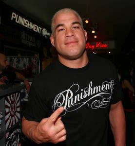Tito Ortiz at the opening of his store Punishment in Hooters casino.