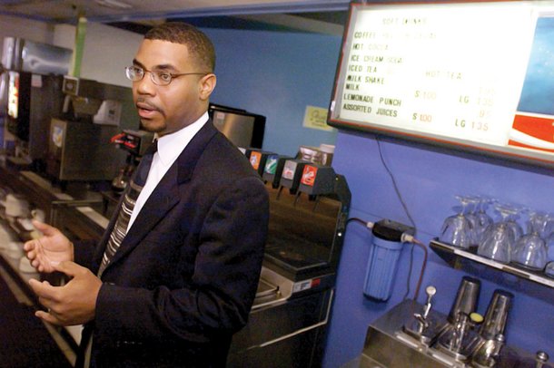 Steven Horsford touring the Culinary Union Training Center in 2001.
