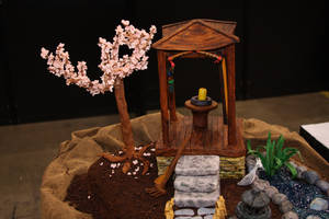 Cristina Beltran's bronze award-winning cake modeled after a Zen garden. The judges' critique included that the cake would be difficult to cut and serve. 