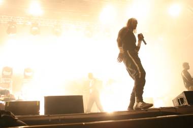 The Prodigy performs during the Ultra Music Festival at Bicentennial Park on March 28, 2009 in Miami.