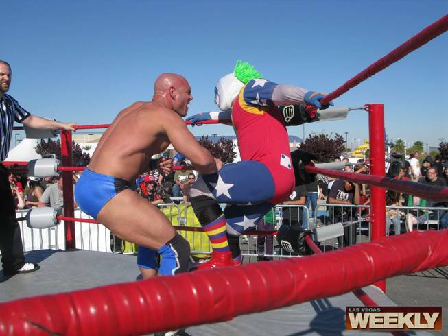 Adrenaline Unleashed Pro Wrestling stars Vic Divine and Doink the Clown.