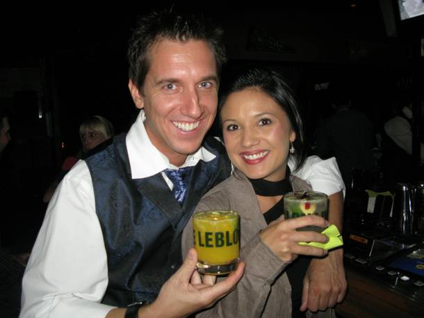 Our host, Tobin Ellis, with fiance Kristen Schaefer, BarMagic of Las Vegas.