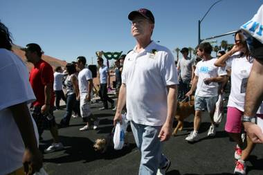 David Parks participates in an AIDS walk earlier this year.

