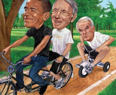 That tricycle is no match for Bike Force One.