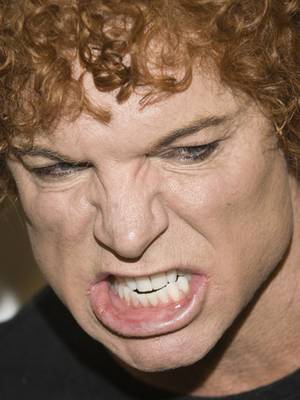 One of the many faces of Carrot Top.