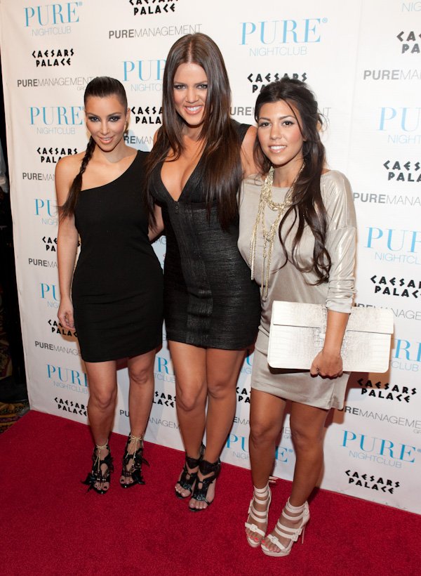 The three musketeers: Kim, Khloe and Kourtney Kardashian partied at Pure to celebrate Khloe's 25th birthday.