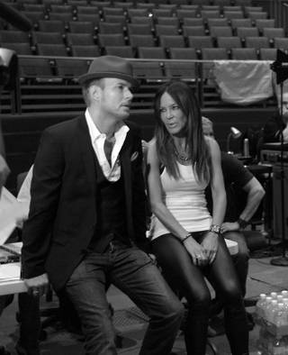 Matt Goss and Robin Antin at the Dirty Virgins auditions at the Palms.