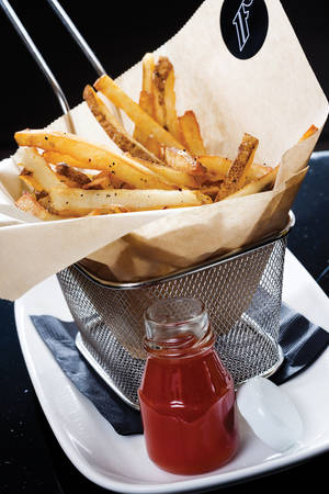 First's fries, a hangover-friendly snack.