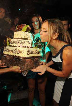 Giuliana Rancic celebrates her 35th birthday at Tabu Ultra Lounge in MGM Grand.