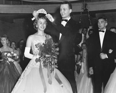 We’d bet no one rapped her homecoming proposal in 1957. 
