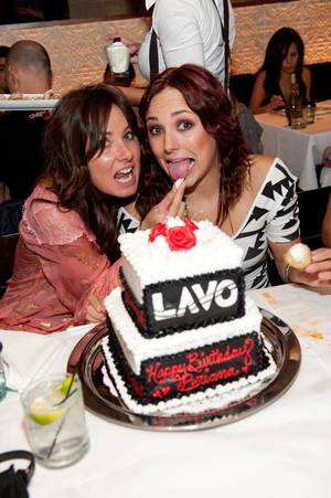 Briana Evigan, right, celebrates her 23rd birthday at Lavo.