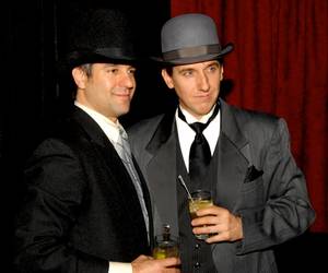 BarMagic's Tobin Ellis (right) will be partying (shhhh) at First Food & Bar with a four-piece jazz quartet and plenty of vintage cocktails.