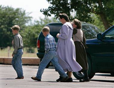 A polygamist family in Colorado City.