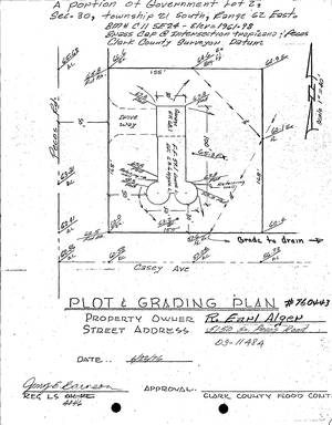 A purposed drawing of Earl Alger's home at 5150 S. Pecos Rd. from the original application for building permit.