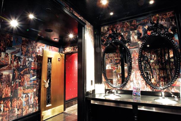 The restroom at the Playboy Club.