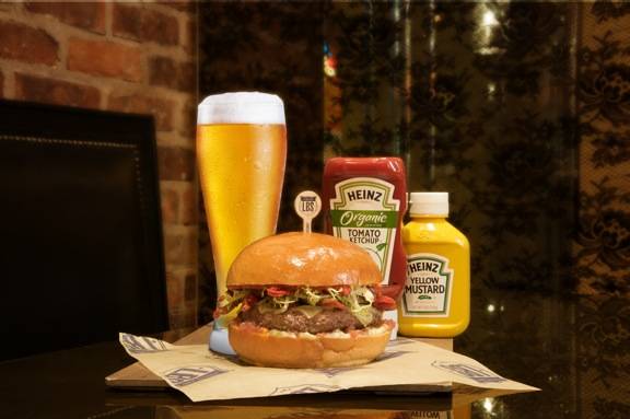 Burgers and beer: a perfect pair.