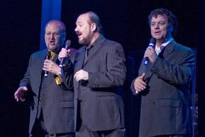 The Las Vegas Tenors, shown before Bill Fayne's surgery (from left): Bobby Black, Fayne and Teddy Davey.
