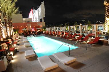 Drai’s Wet pool at the W Hollywood would like right at home at any Sin City resort.