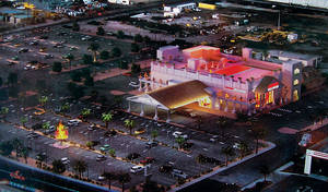 An aerial rendering of the new Hustler mega club.