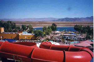 A view from the top of the slides at Rock-A-Hoola in the 1990s. 