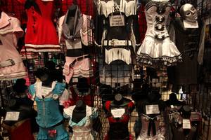 Less is more: These costumes, some by LA's Trashy Lingerie, fetch high prices for little fabric. 