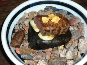 Raku's kobe beef stone steak
