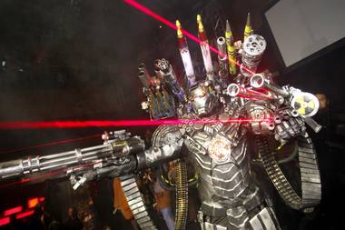 Yup, big, giant robot-like thing wins again at the Night of Killer Costumes at Rain. 