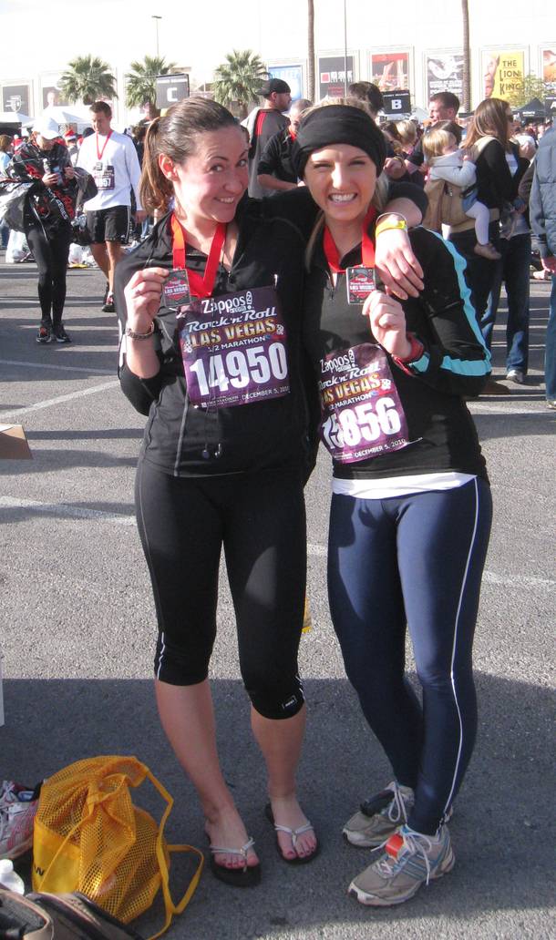 Me (left) and my running partner, Katie Euphrat, celebrating post-race.