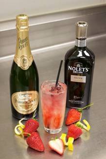 The Strawberry 75, available at N9NE Steakhouse.