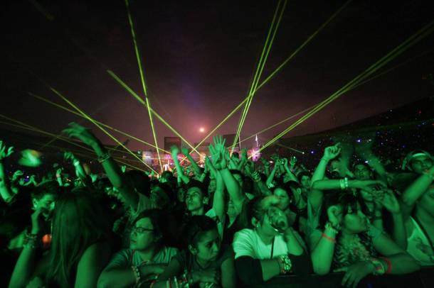 A scene from the 2009 Electric Daisy Carnival in Los Angeles.