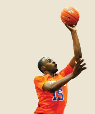 Bishop Gorman High’s Shabazz Muhammad started his jump a step inside the free throw line, easily elevating over a defender for a monstrous one-handed dunk. 